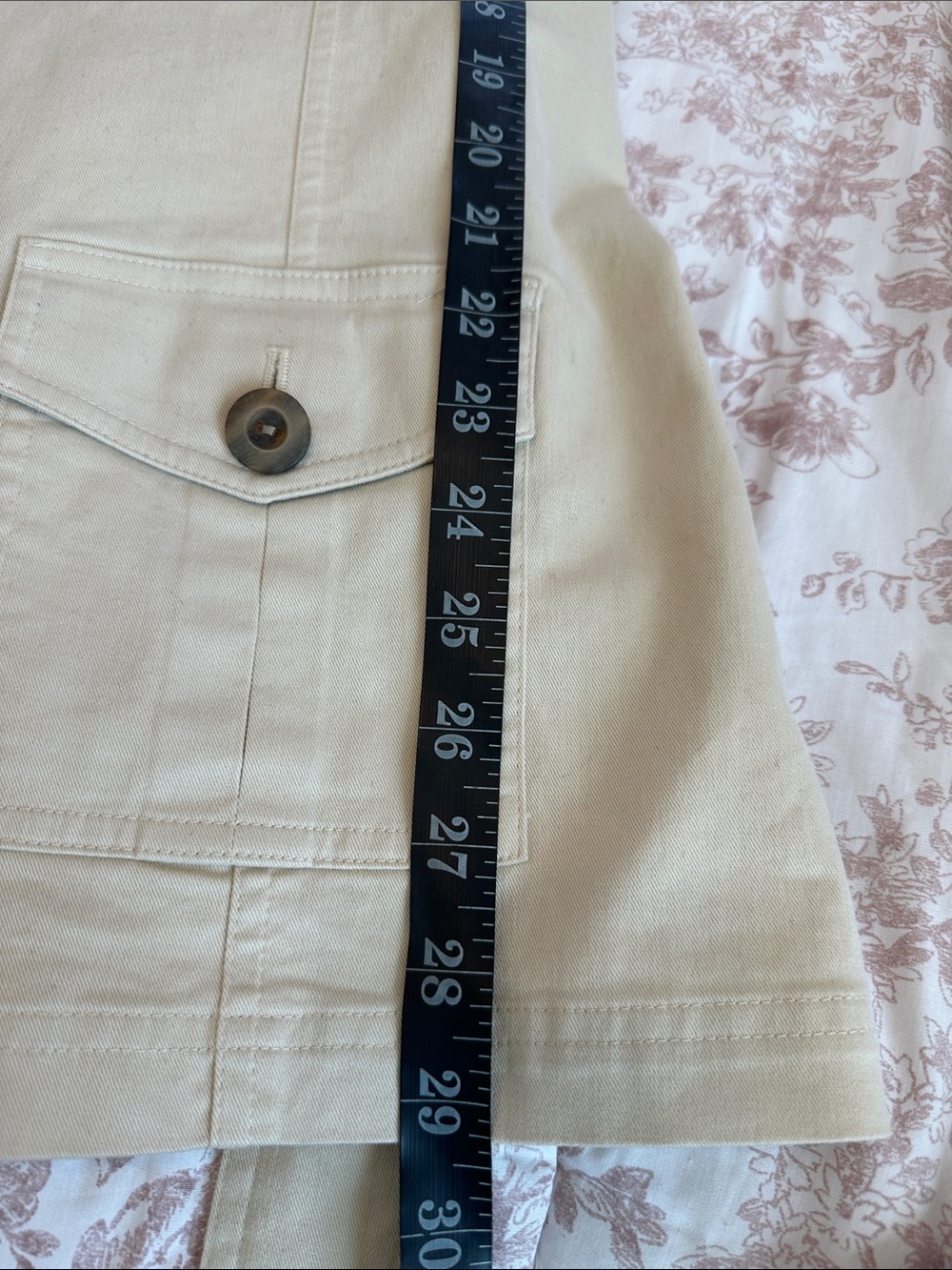Talbots Off-White Button Front Utility Blazer - Picture 14 of 14
